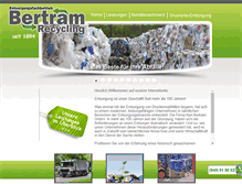 Tablet Screenshot of bertram-recycling.de